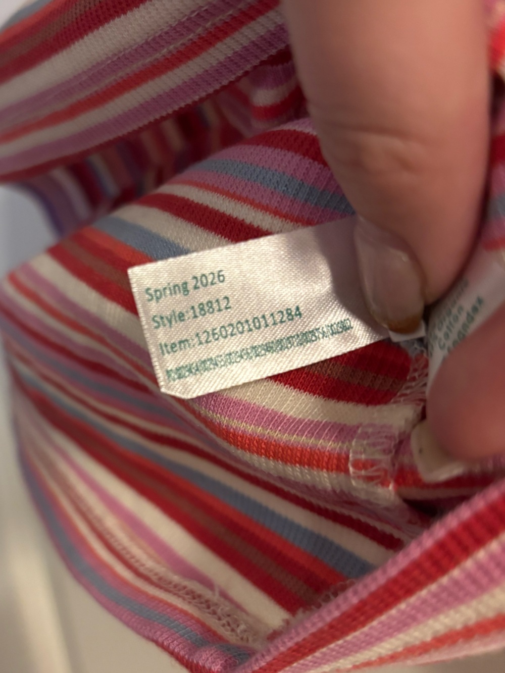 Marine Layer Pink Red Striped Short Sleeve Tee - Picture 3 of 4